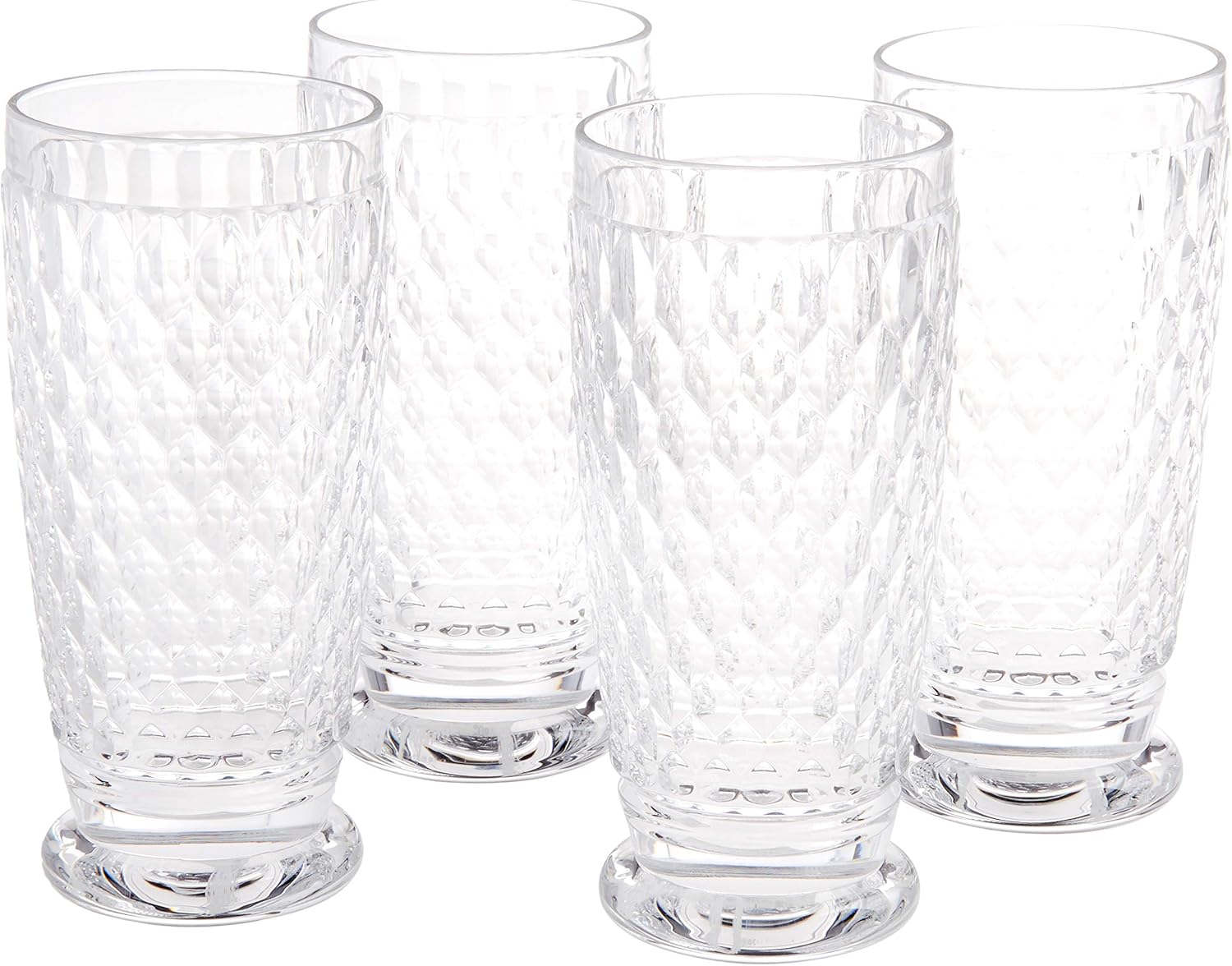 Villeroy & Boch Boston Clear Crystal Highball Glasses. Set of 4