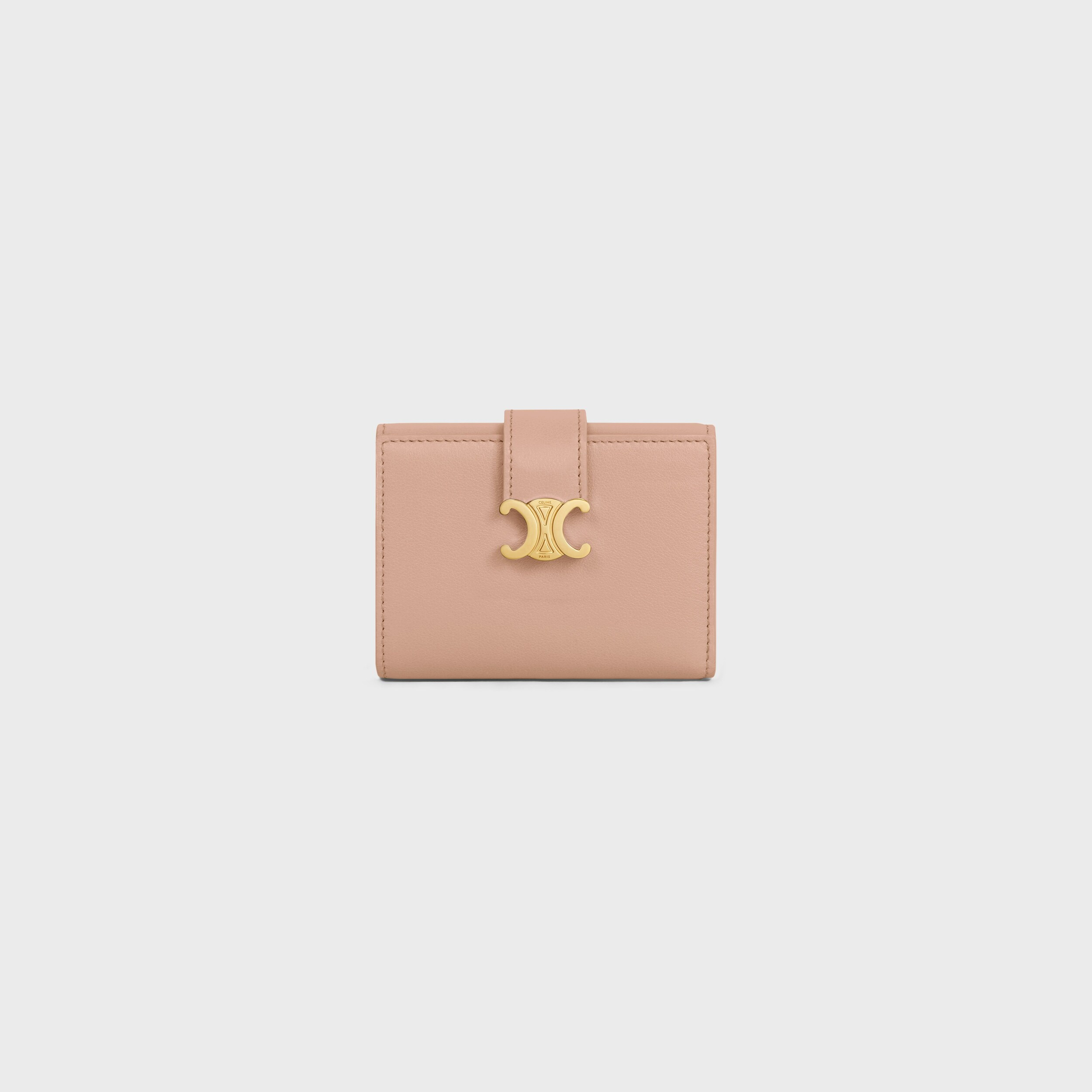 FINE STRAP WALLET NINO IN SUPPLE GRAINED CALFSKIN Soft Peach