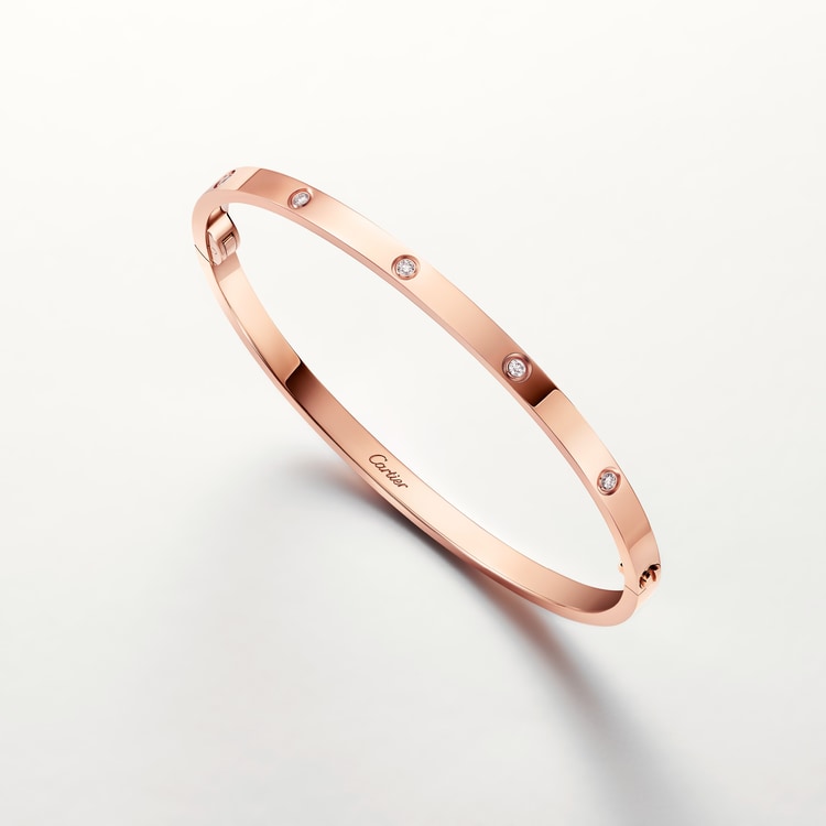 LOVE bracelet, small model, 10 diamonds 18K rose gold 3.65 mm