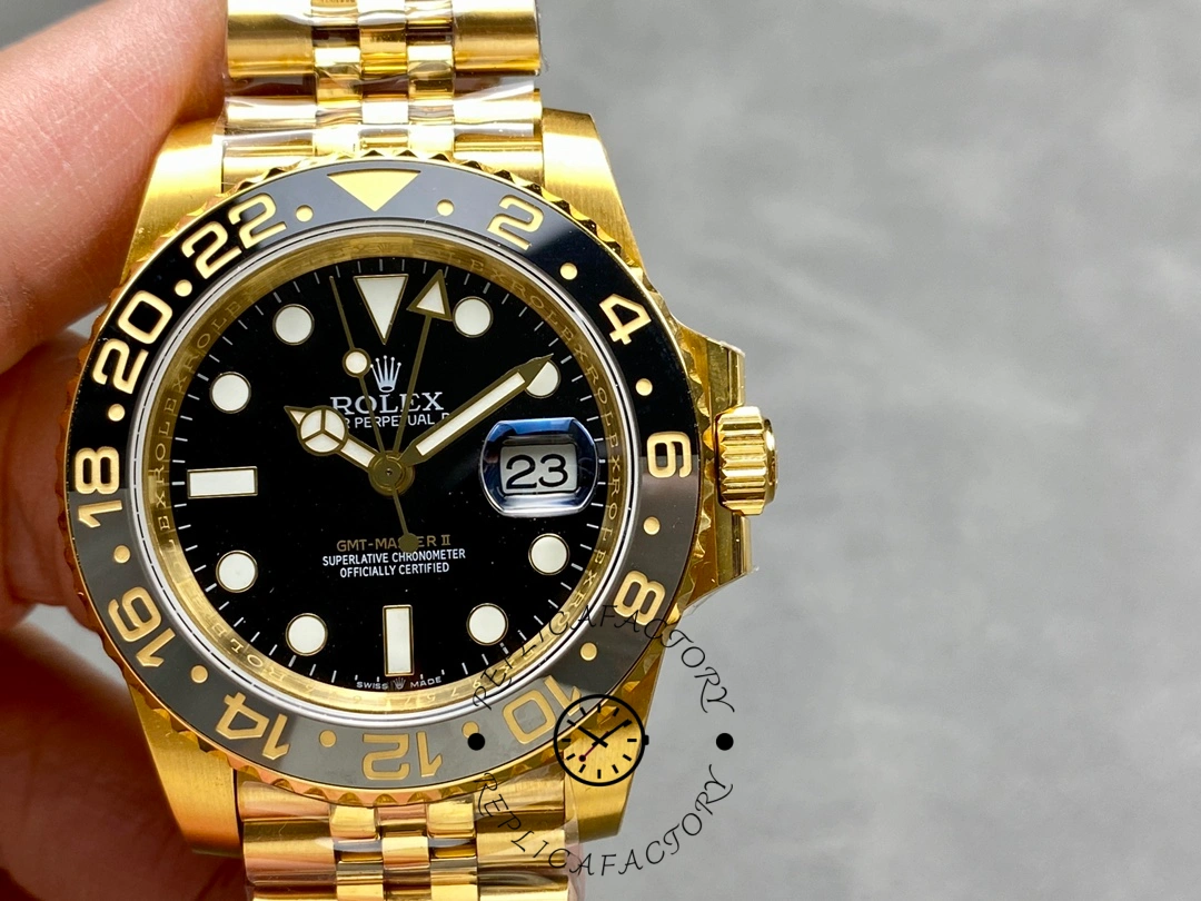 Rolex GMT Master II 40mm m126718grnr 0001 Oyster Bracelet Black Dial Mens Replica Watch
