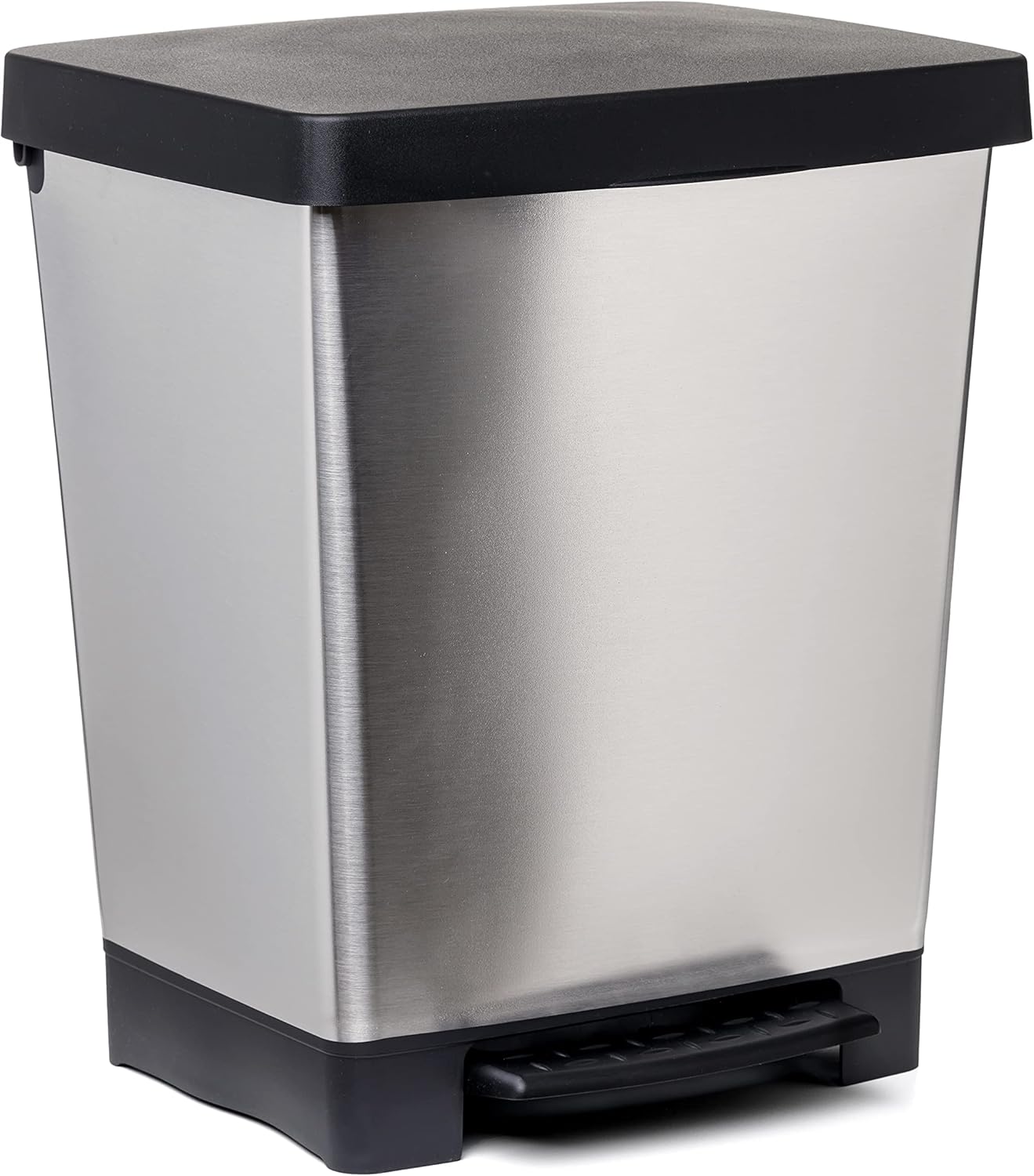 Tatay Cubo de Basura Cocina con Pedal Cubik 21L | Acabado Mate | Interior y Exterior | Para Bolsas de 20L a 30L | Plástico 100% Reciclado Libre de BPA | 33,5x30x39 cm, Ecohome
