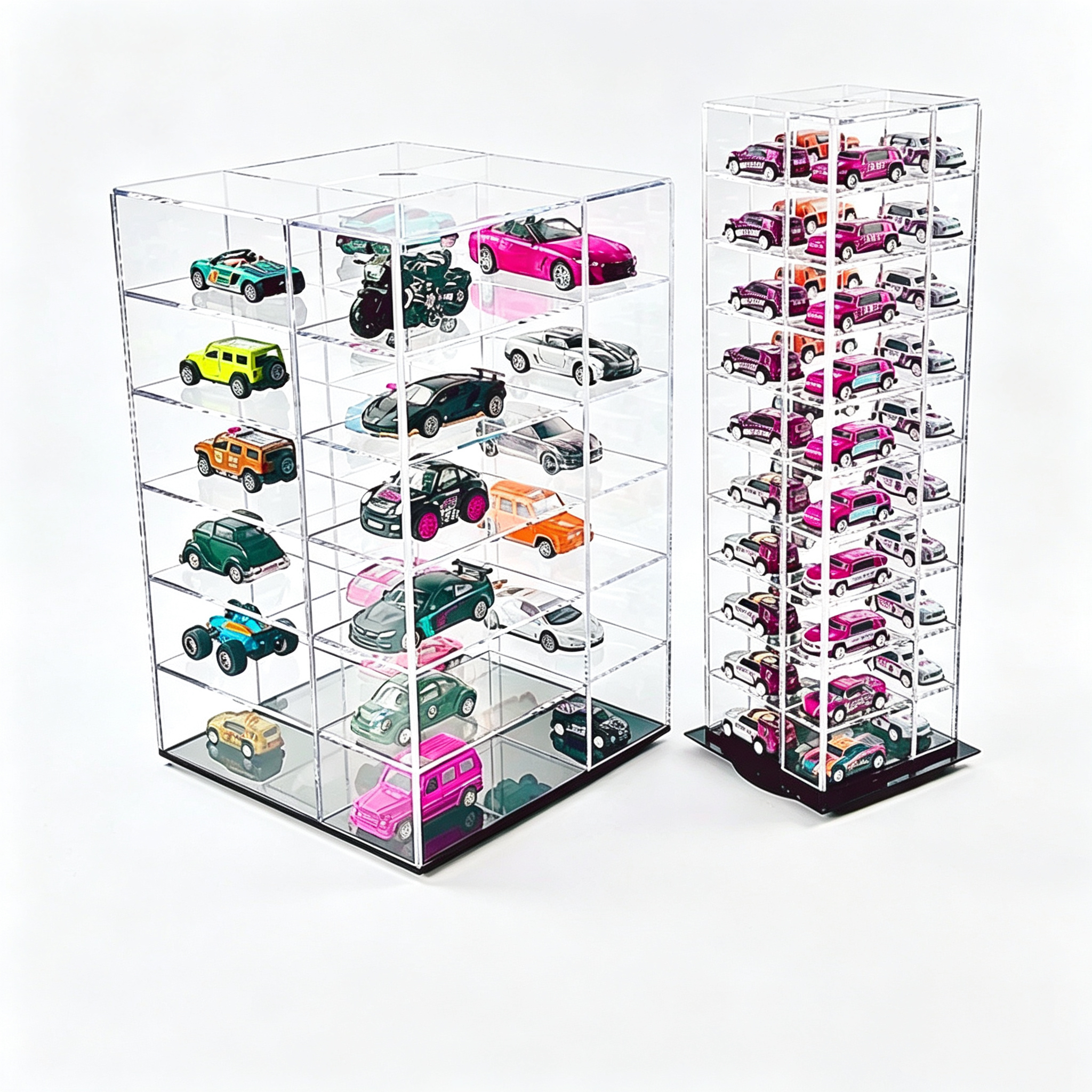 Customized rotating acrylic display stand for cars