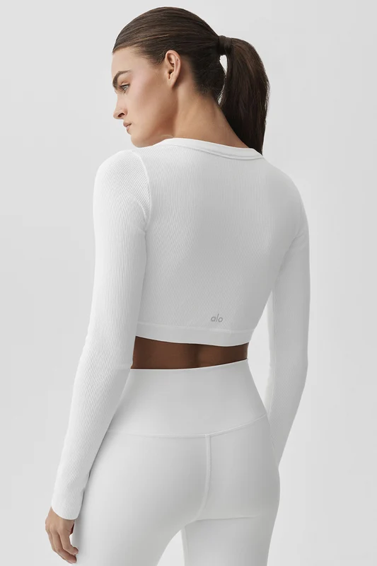 Seamless Ribbed Cropped Serene Long Sleeve