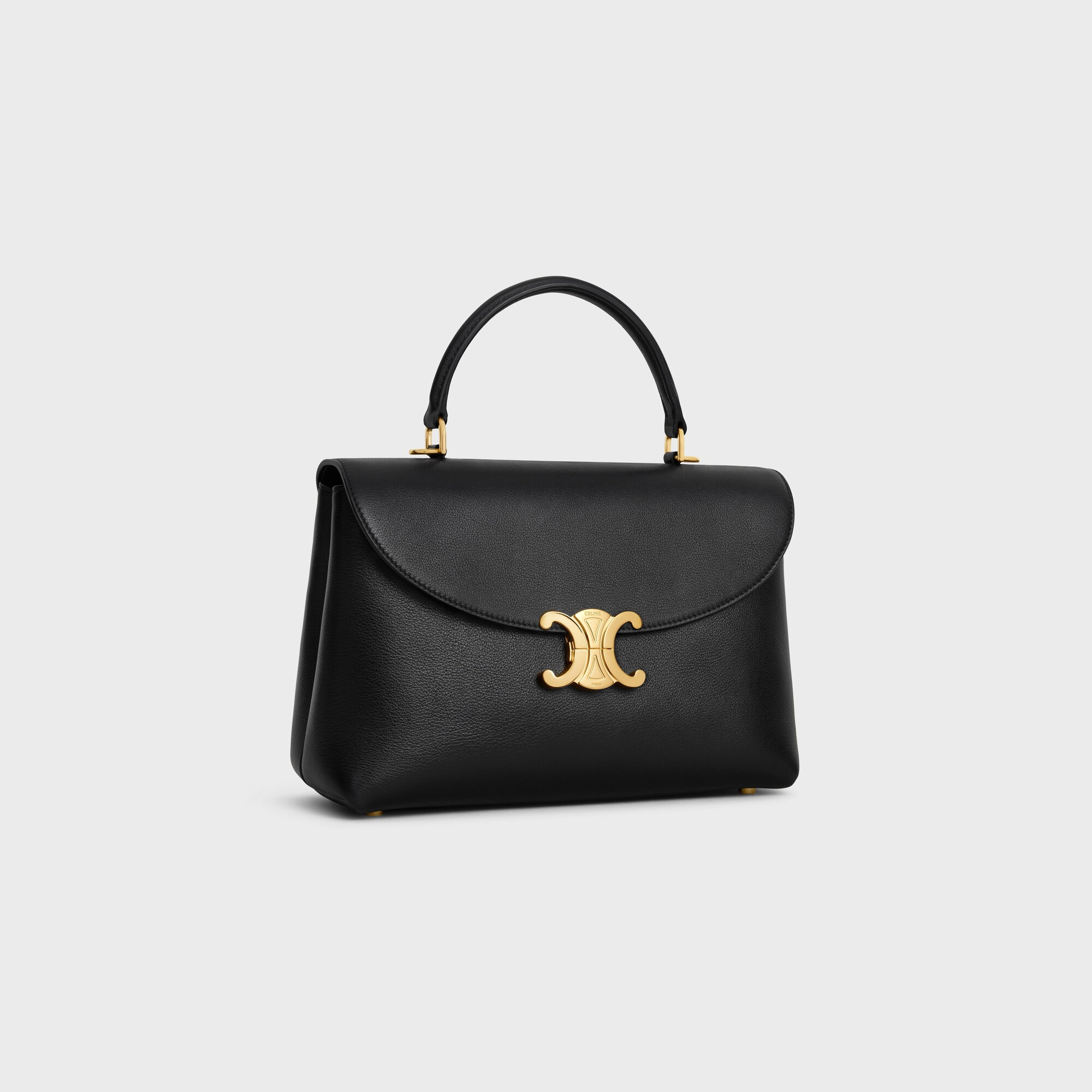 MEDIUM NINO BAG IN SUPPLE GRAINED CALFSKIN BLACK