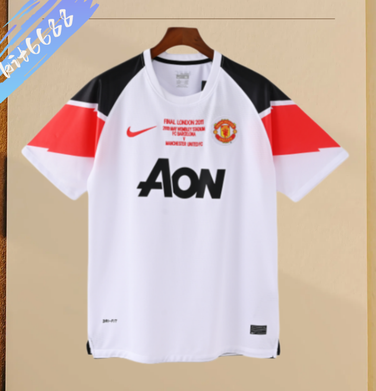 10/11  Manchester United  Away Retro football  soccer  jersey