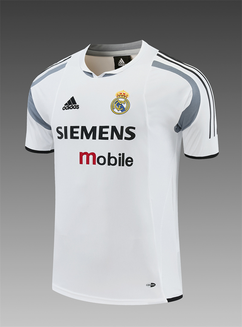 04/05 Real Madrid Retro Training Uniform short sleeves- Sleeve Football Shirt