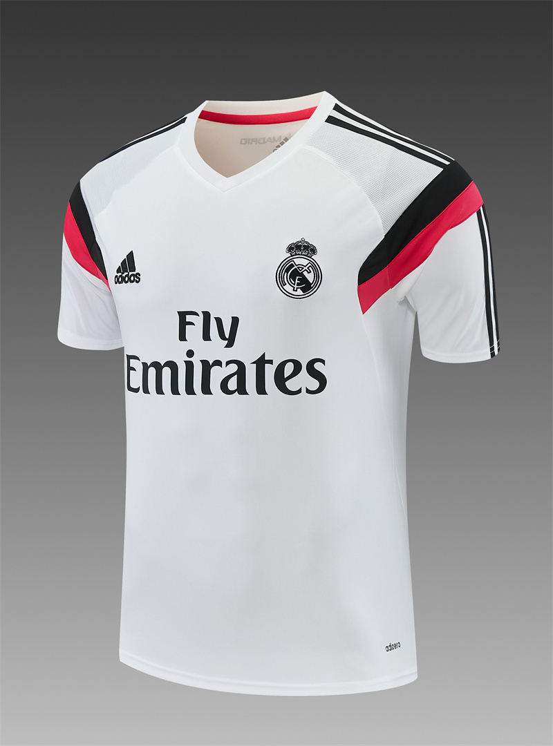 14/15 Real Madrid Retro Training Uniform short sleeves- Sleeve Football Shirt