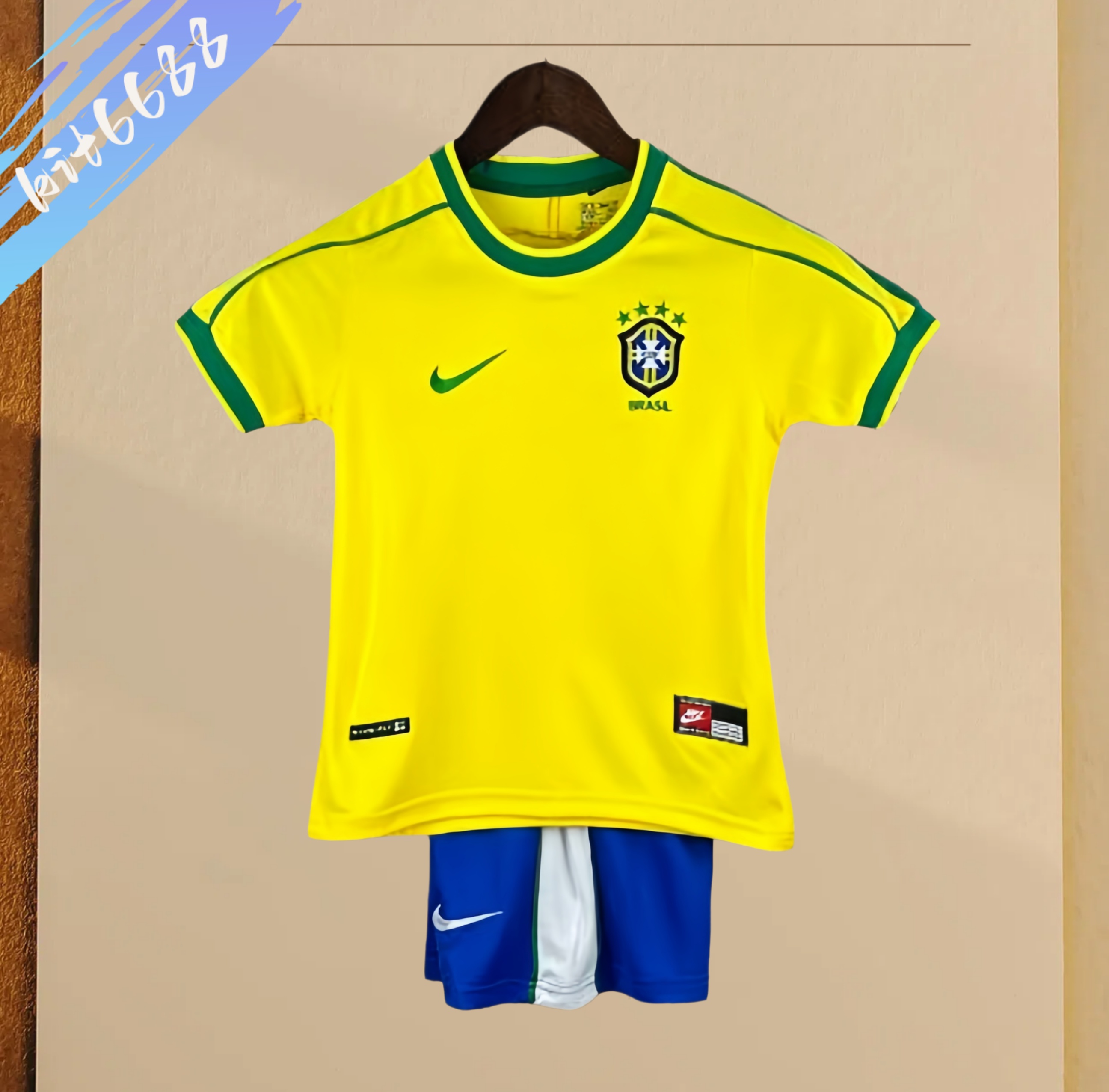 1998 Brazil home Retro Kids Kit