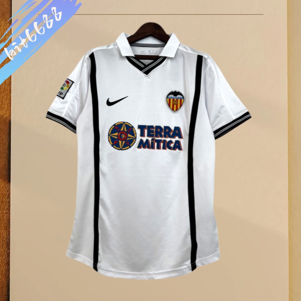 2000/2001 Valencia Home Retro Football Shirt