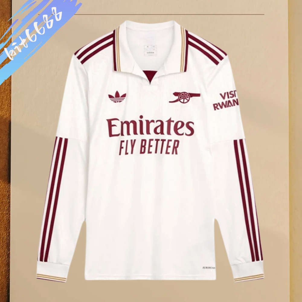 2025/2026 Arsenal Second Away Long Sleeve Football Jersey (Fans version)