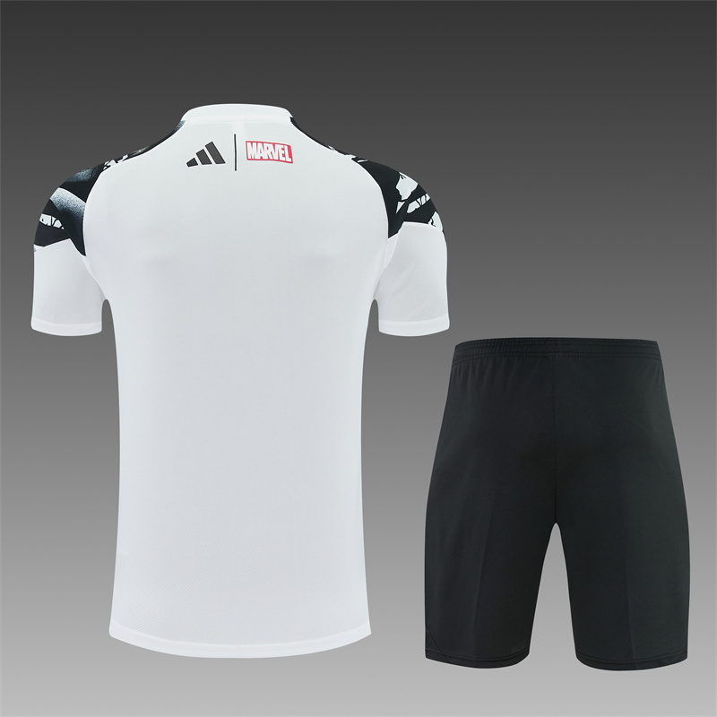 25/26 Real Madrid white Short Sleeve Training Wear ( Adult kit Kids )