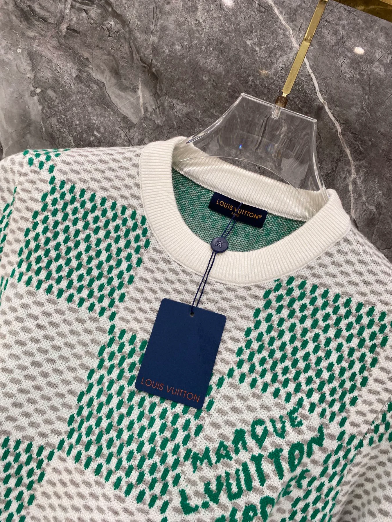Louis Vuitton 25FW gestrickt grün Sweatshirts FB748751