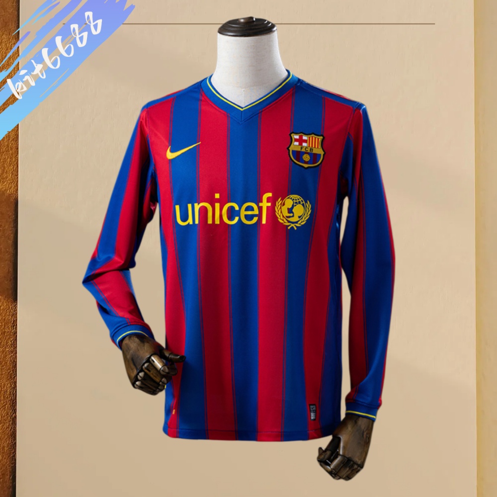 09/10 Barcelona  home long sleeves Retro Football Shirt