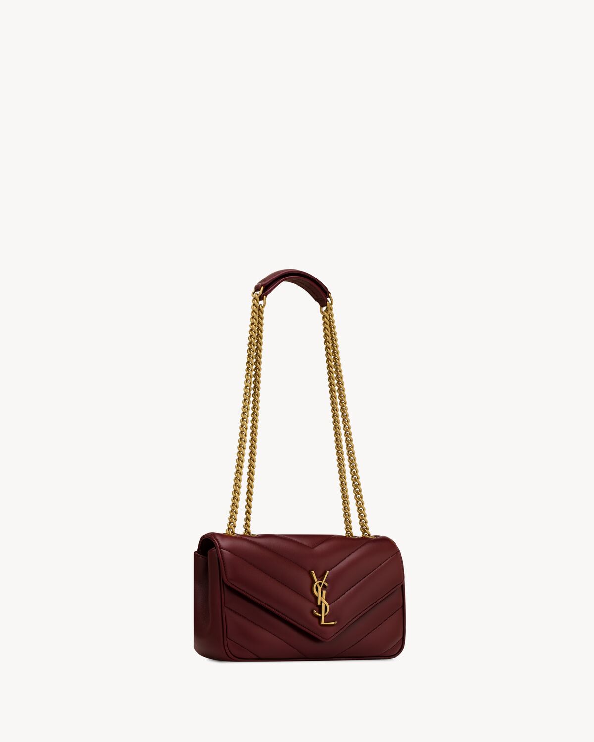 loulou small in matelassé lambskin ROUGE CABERNET