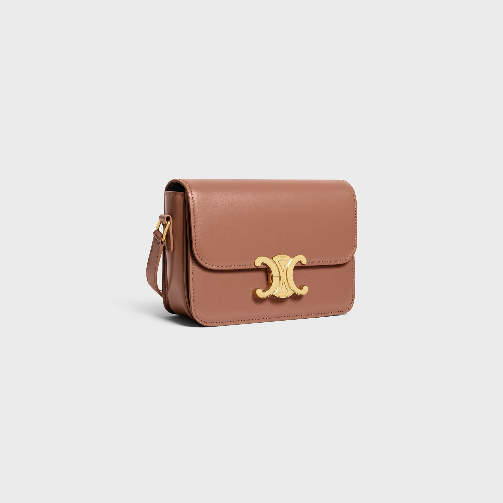 TEEN TRIOMPHE BAG IN shiny calfskin BRONZE