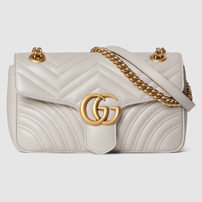 GG Marmont medium shoulder bag Light grey