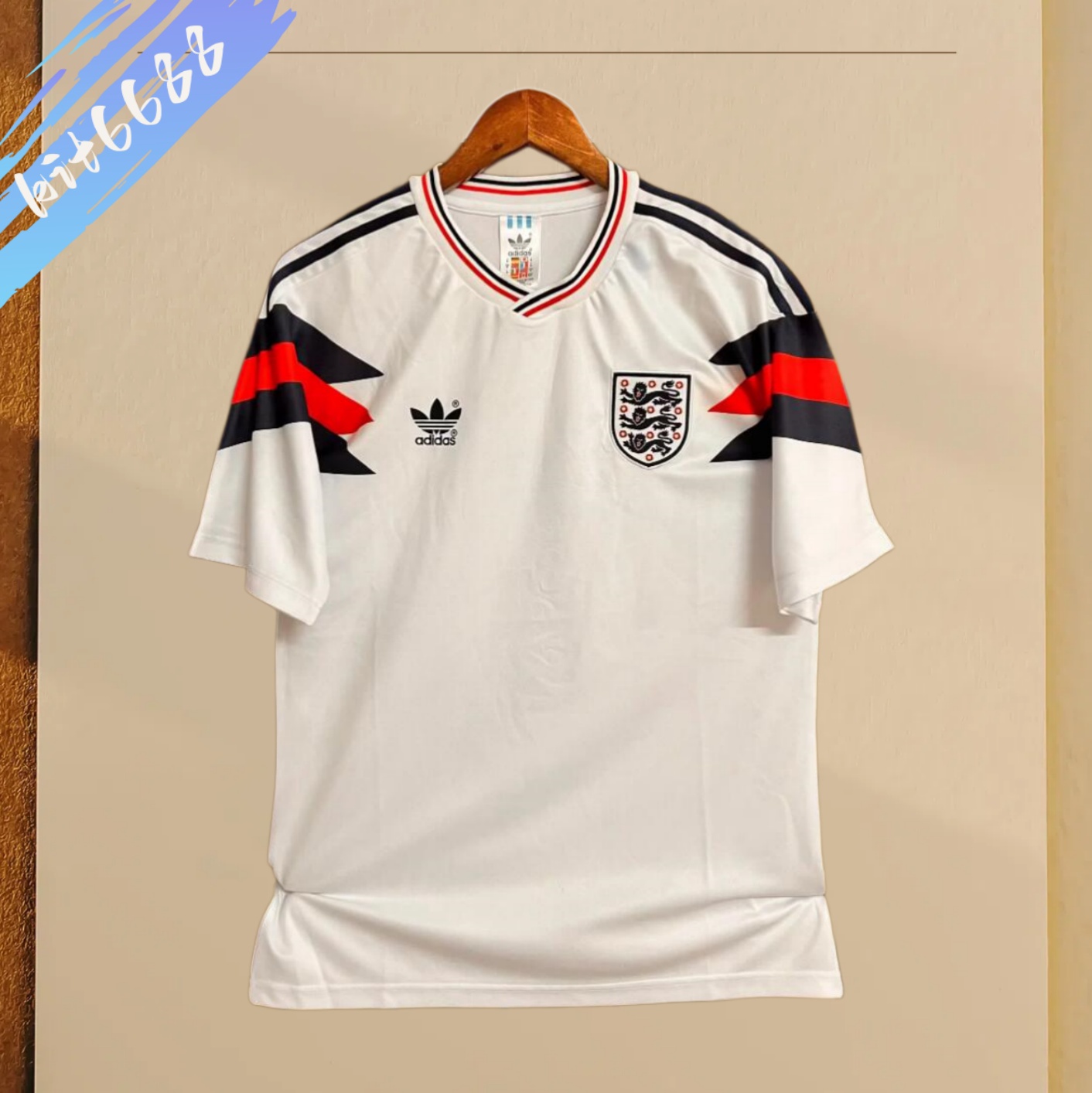 1990 England Home  Retro Football Soccer jerseys