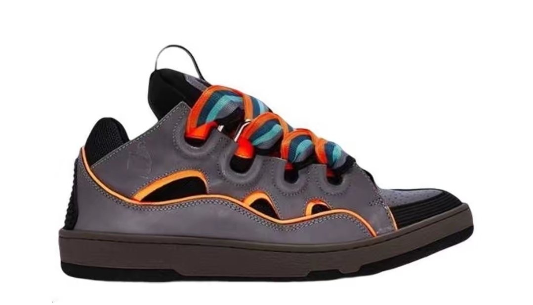 Lanvin Curb Sneaker Grey Orange