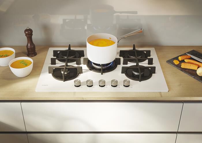 CANDY - Piano cottura gas CVG74WTW 74,5 cm-Bianco