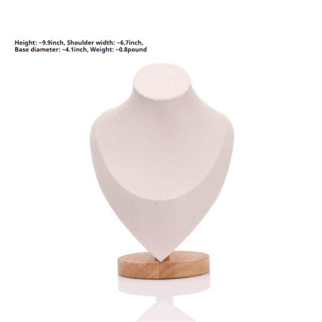 Solid Wood Necklace Display Stand Bracelet Pendant Jewelry Display Rack Mannequin Neck Counter Display Prop custom logo