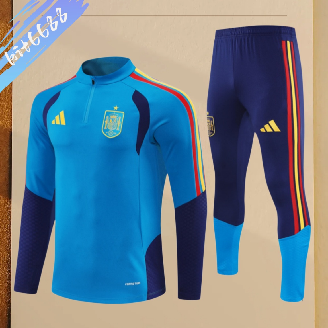 26/27 Spain Hu Lanse Half Zip Training Kit (Adult Kids Kit)