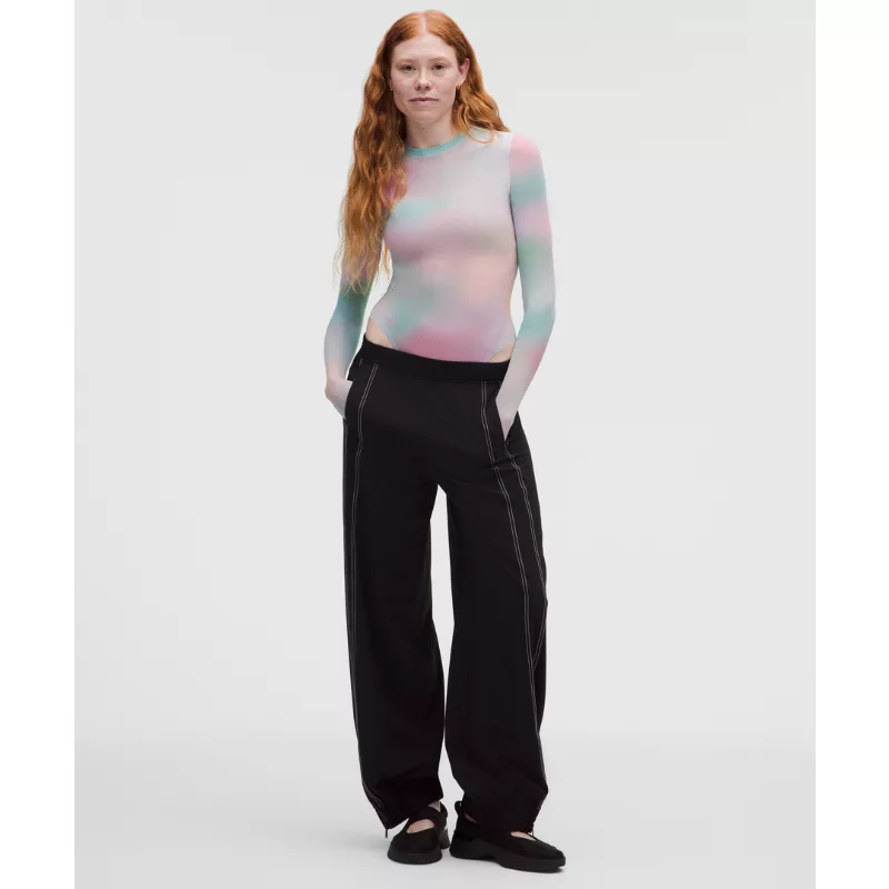 Wundermost Ultra-Soft Nulu Mesh Long-Sleeve Crewneck Bodysuit Pride
