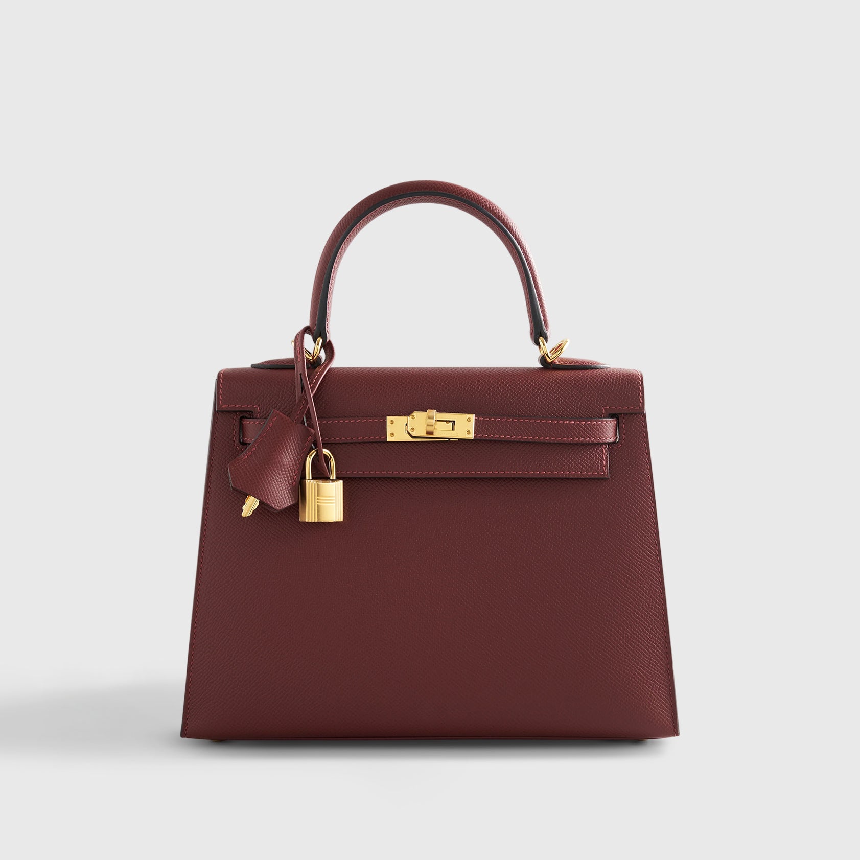 Hermès Kelly 25 Epsom Rouge H Sellier Gold Hardware