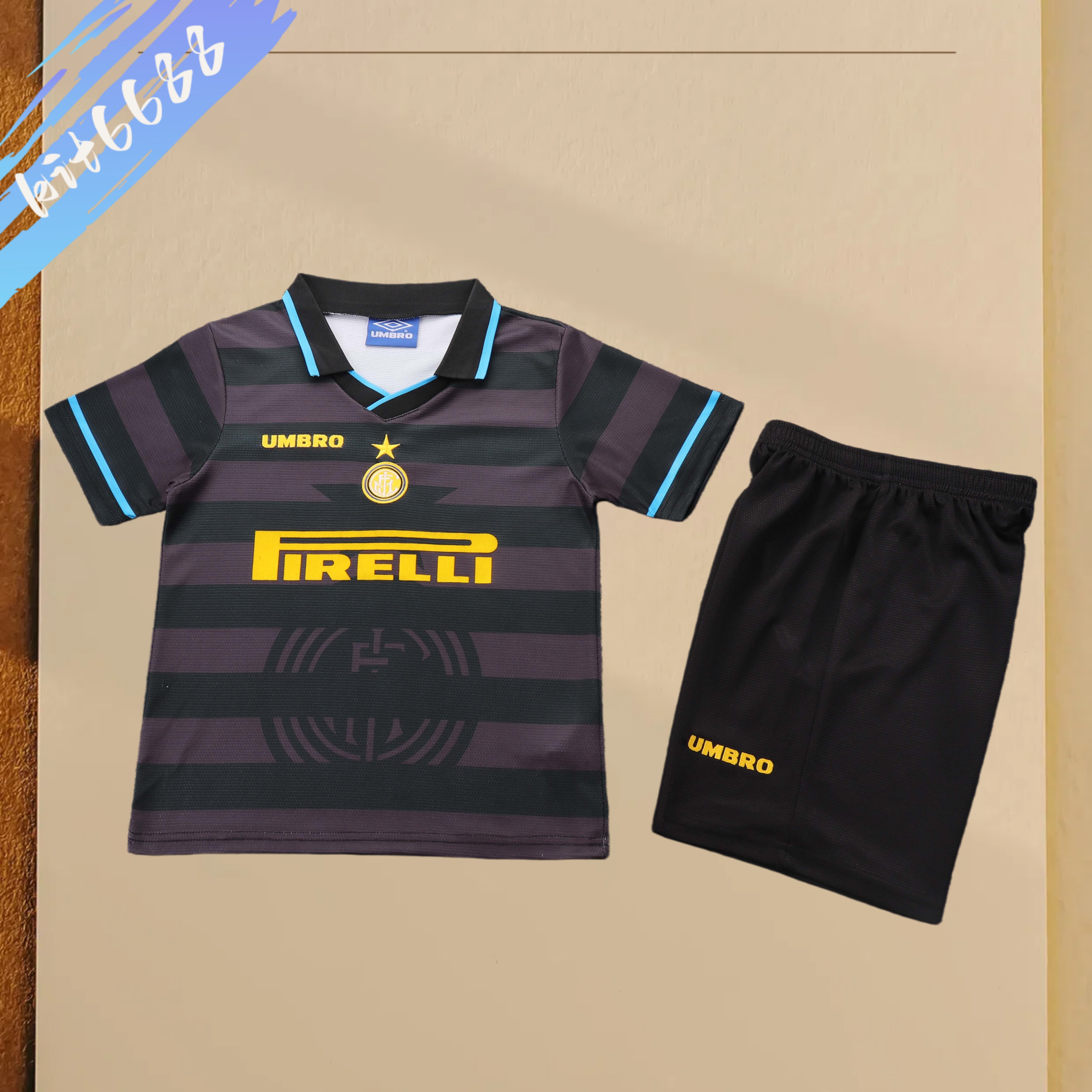 1997/1998 Inter Milan Third Away Retro Football Shirt Kids Kit