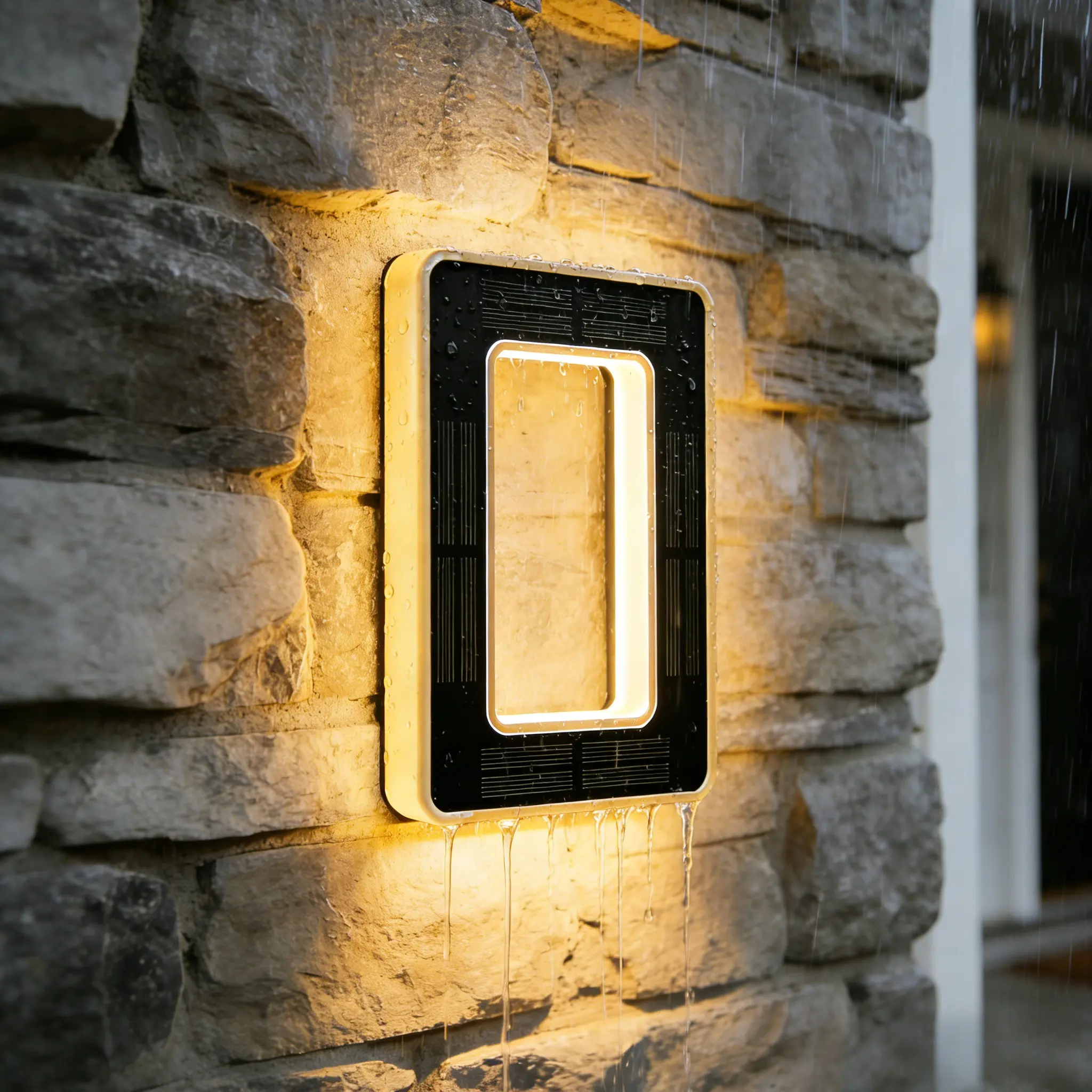 9 Inch Solar Lighted House Numbers for Outside, Light Up Waterproof LED Address Numbers Signs for Houses, Large Personalized Illuminated Exterior Modern House Numbers Light
