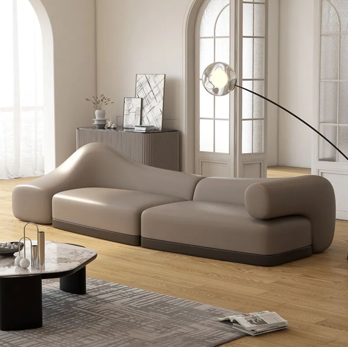 Sofá moderno nórdico barato, diseño en forma de L,