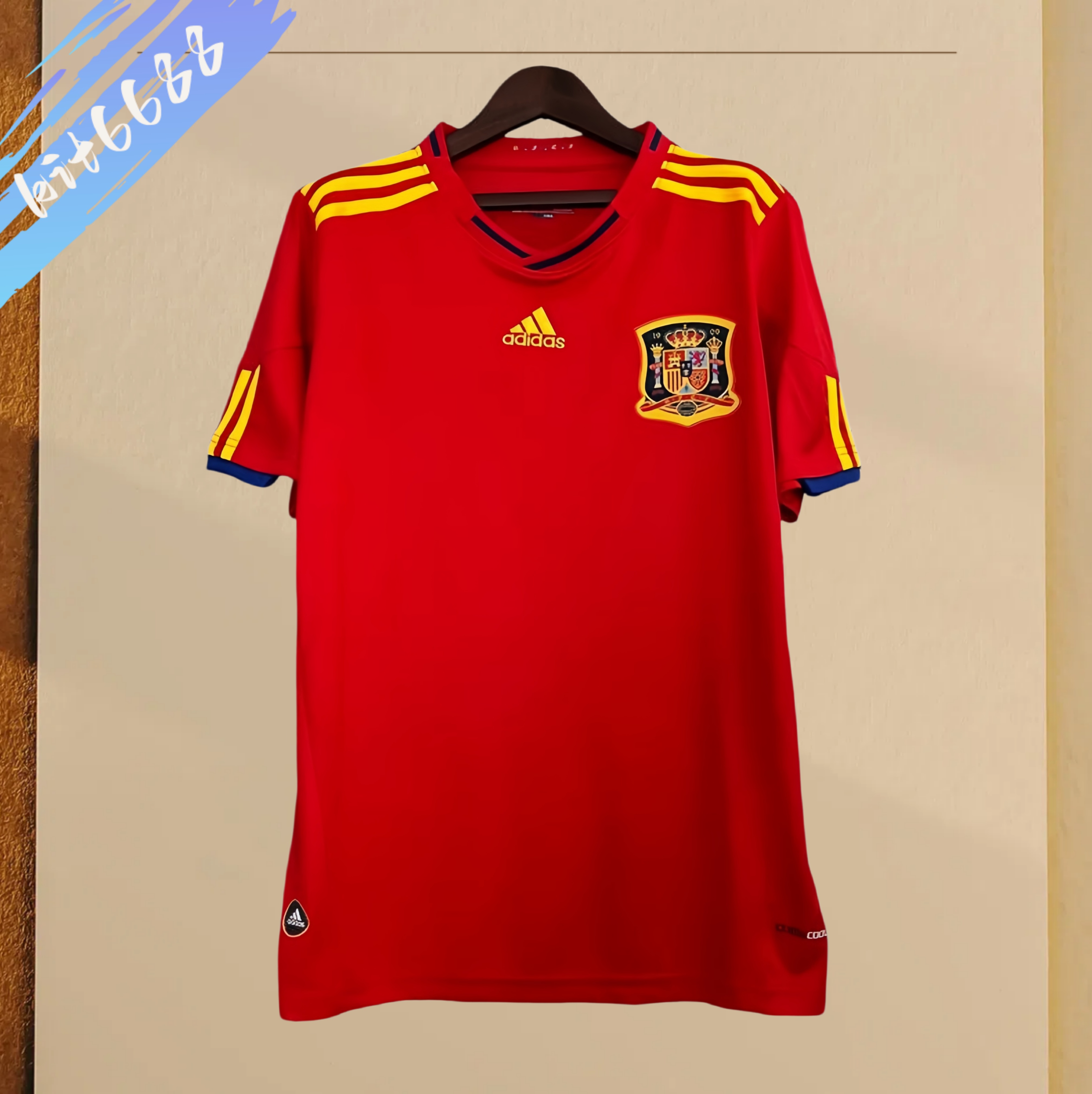 2010 Spain home Retro Football Shirt
