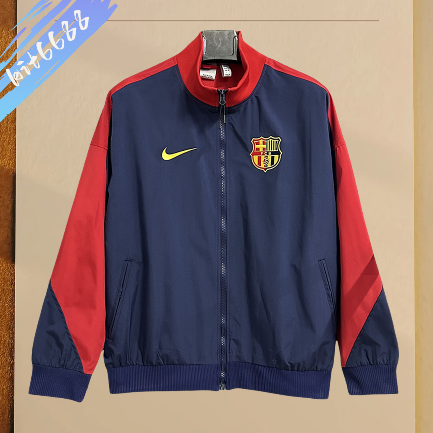 2025/2026 Barcelona waterproof windbreaker training suit