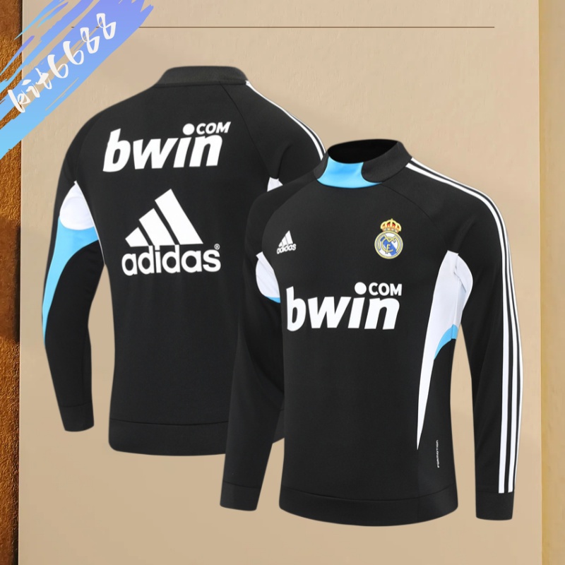 08/09 Real Madrid Retro Training Uniform Long- Sleeve Football Shirt