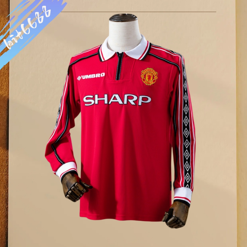 98/99 Manchester United home long sleeved retro football jersey