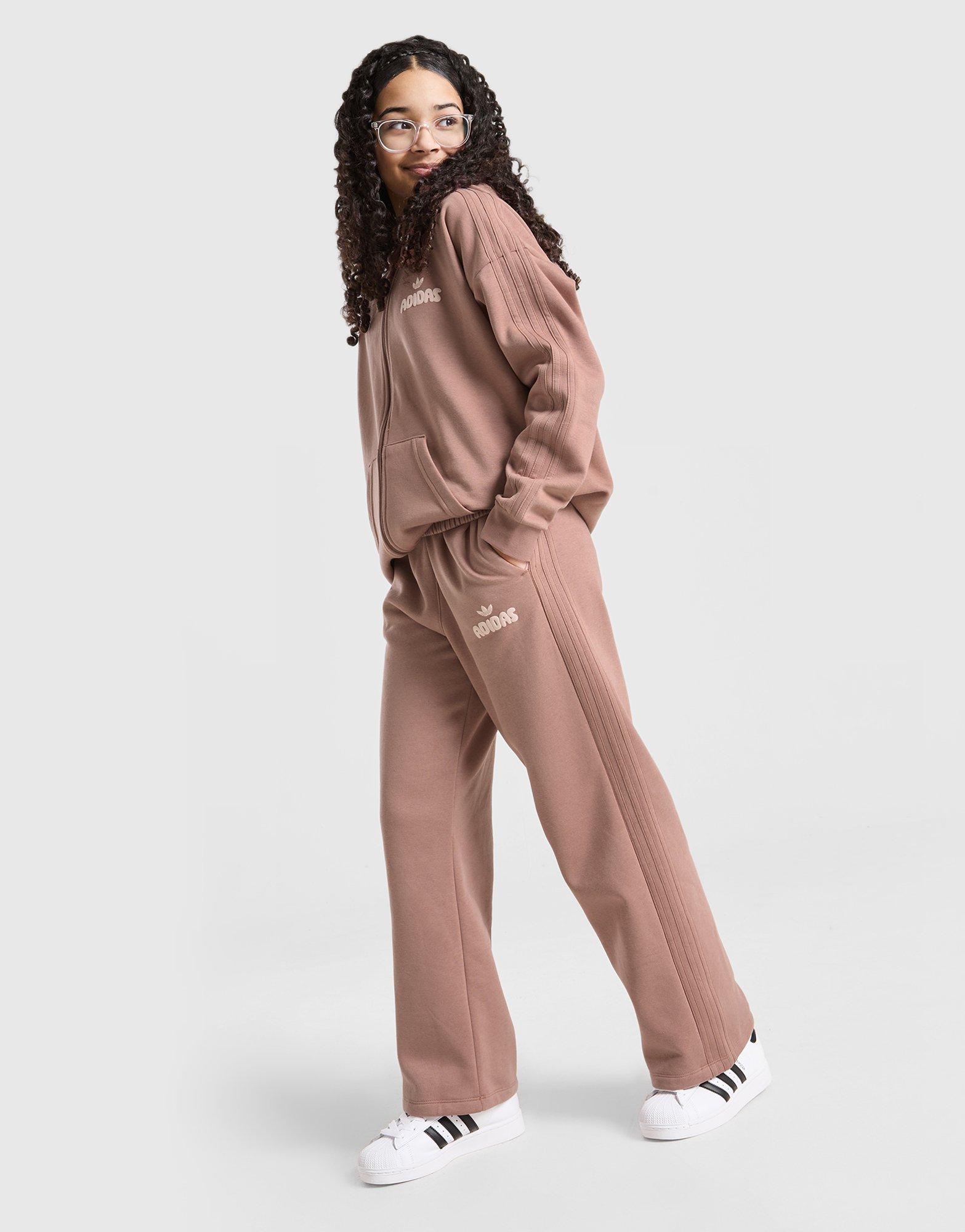adidas Originals Girls' Logo Wide Leg Joggers