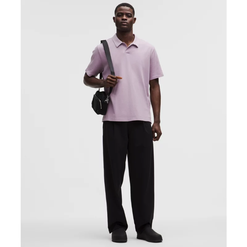 Pique Performer Johnny-Collar Short-Sleeve Shirt