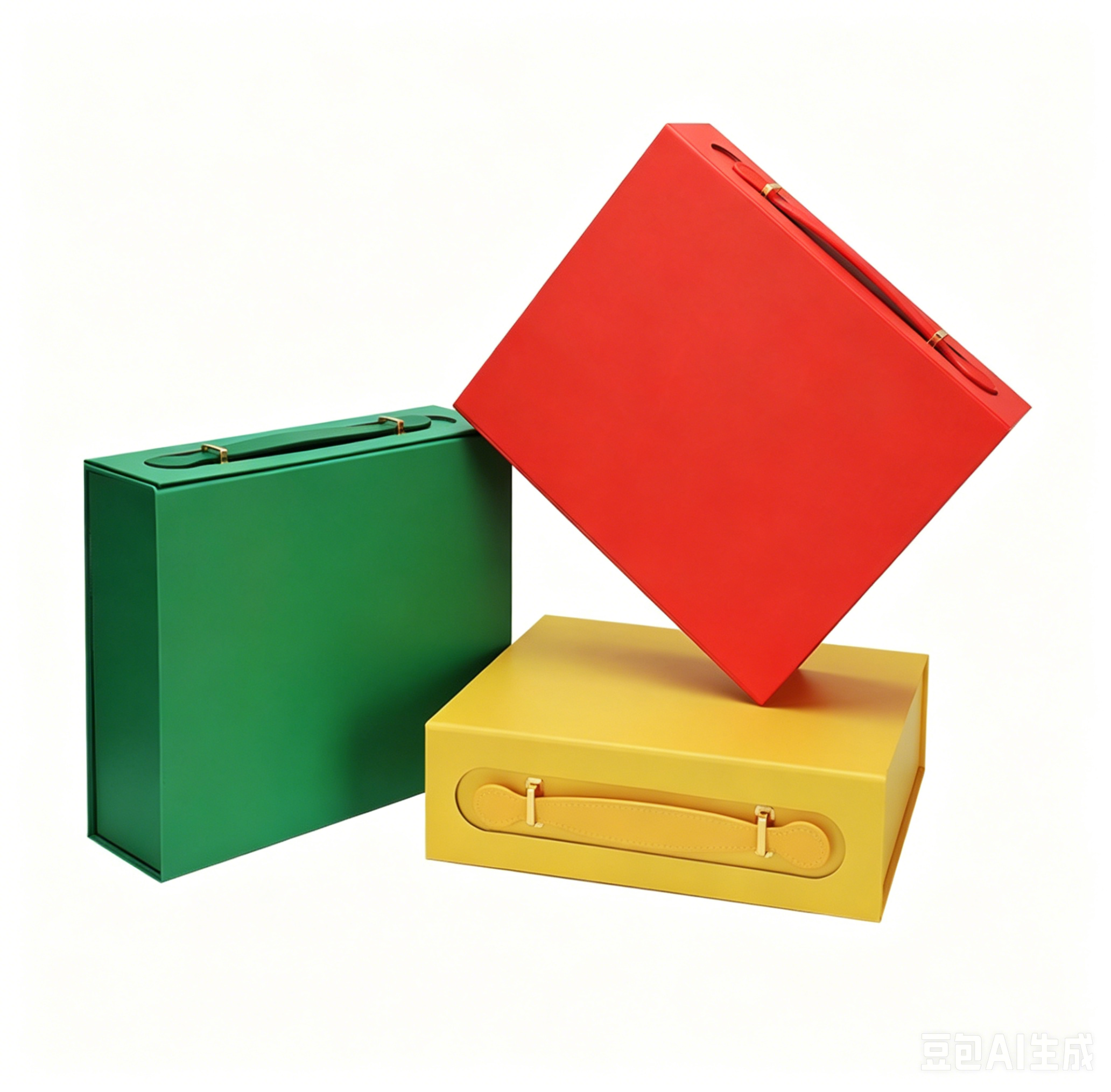 One Piece Leather Collapsible Magnetic Gift Box With Handle, In Stock Portable Packaging Box, Small Batch Custom Logo Wholesale