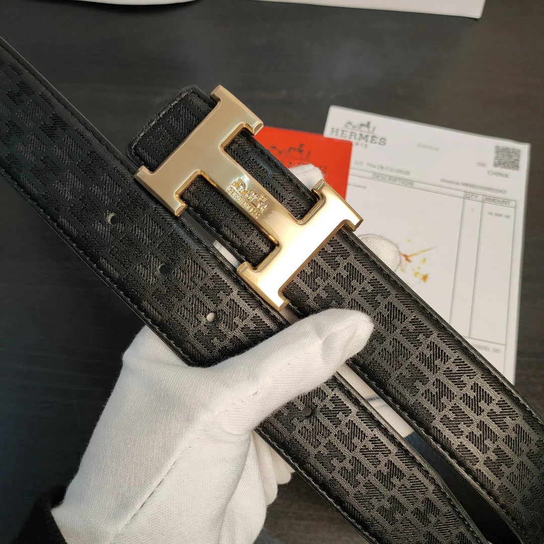 2 Colors printed leather belt