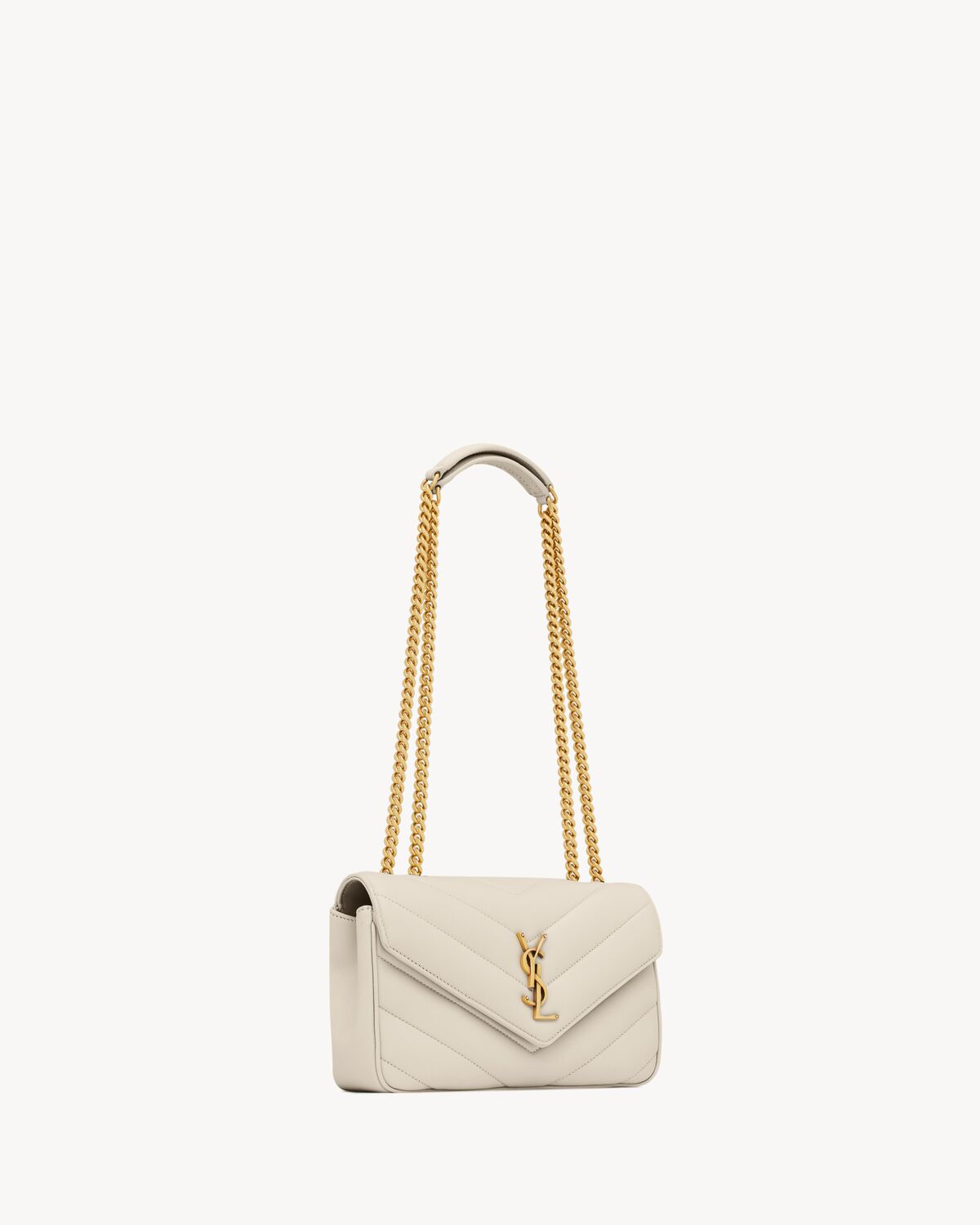 loulou small in matelassé lambskin BLANC VINTAGE