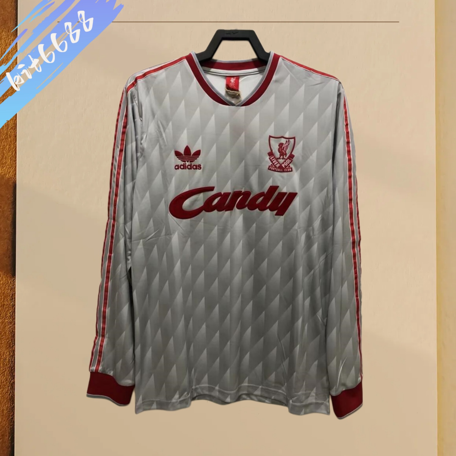 89/91 Liverpool Away Retro long sleeves Football Shirt