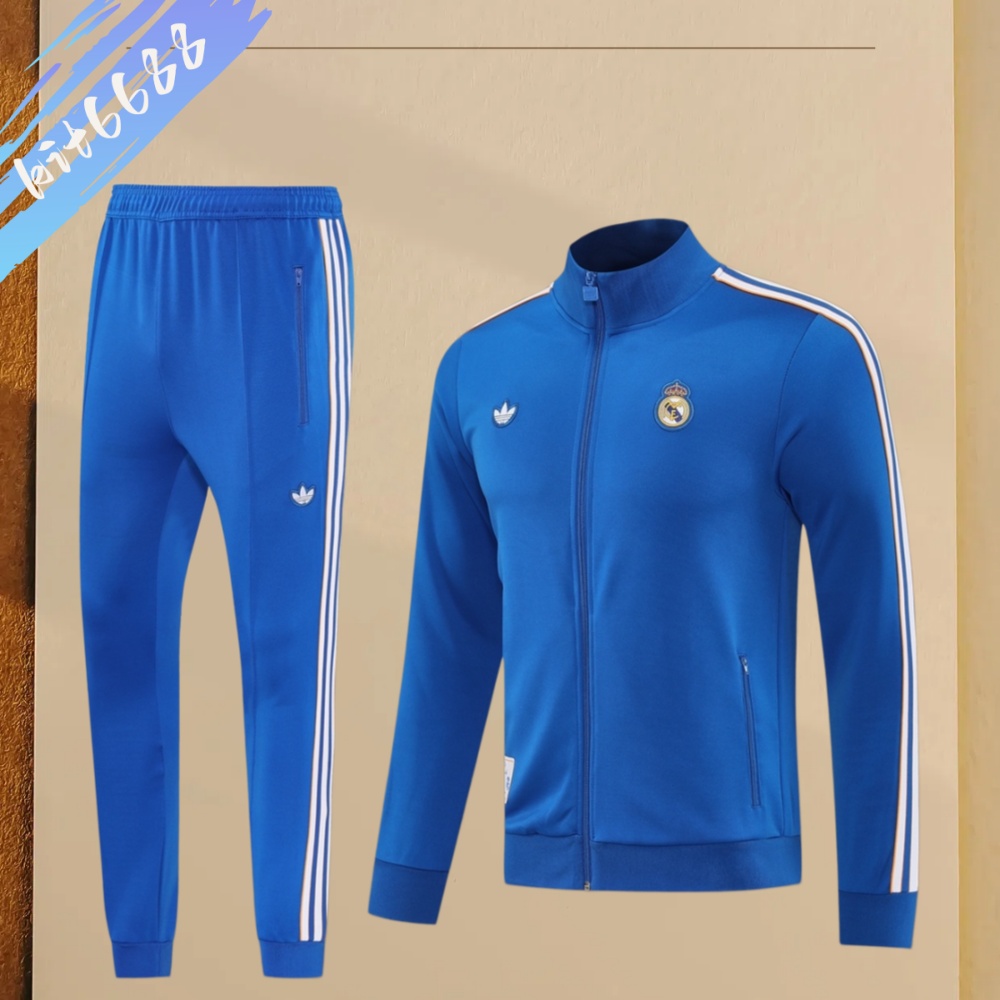 25/26 Real Madrid Full Zipper Training Suit (Adult Set)