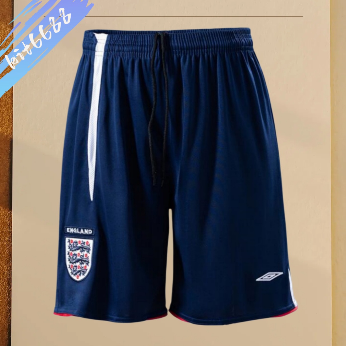 2006 England Home Retro Shorts