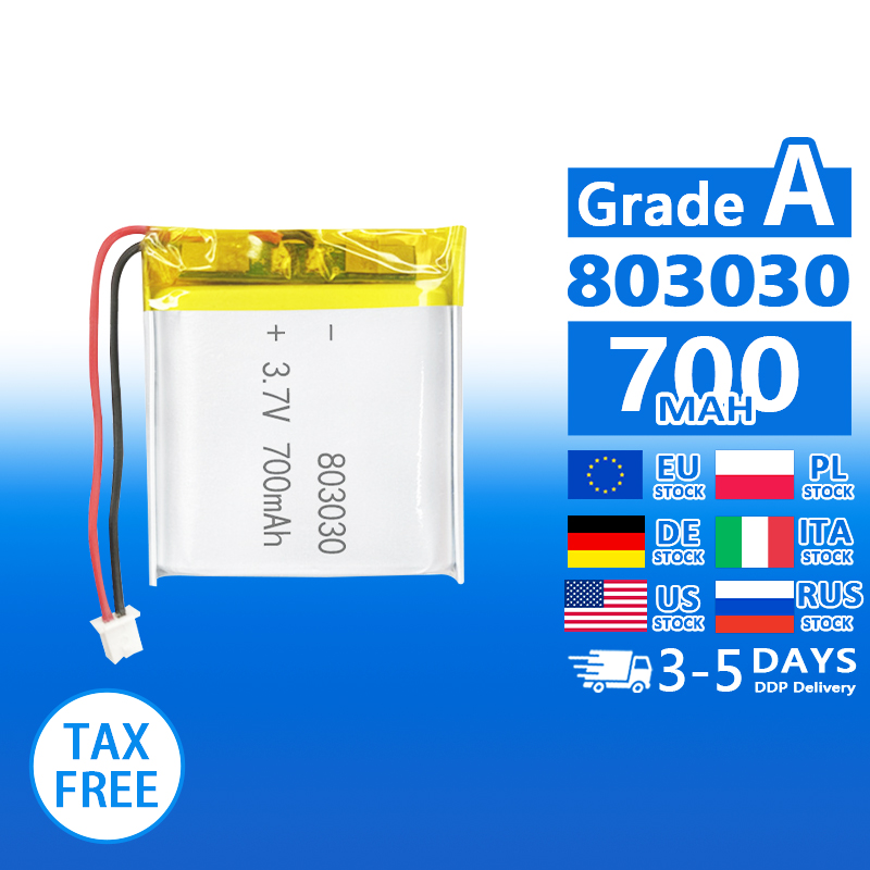 Pouch Lithium Ion Batteries 803030 803035 3.7v 700mAh 800mAh