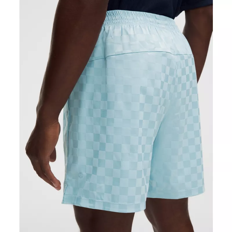 Checkerboard Satin Linerless Gym Short 7