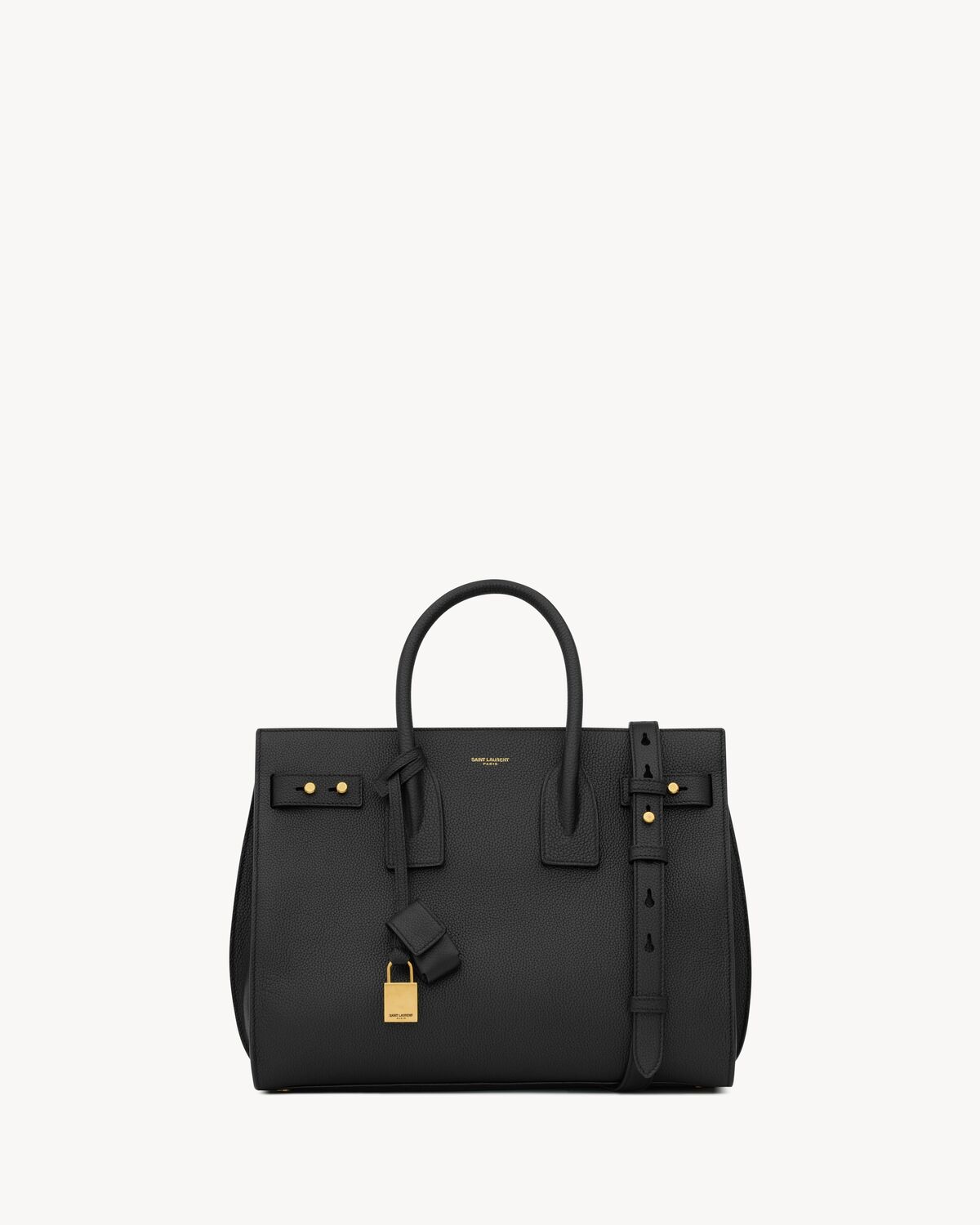 sac de jour in supple grained leather - small BLACK