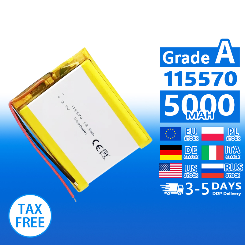 Pouch Lithium Ion Batteries 115570 3.7v5000mAh