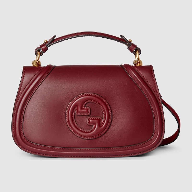 Gucci Blondie medium top handle bag red smooth leather