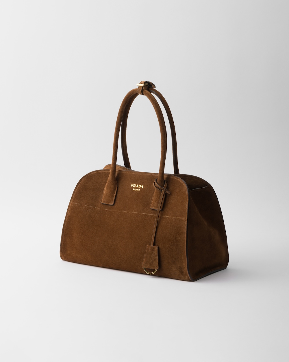 Medium suede tote bag Cocoa Brown