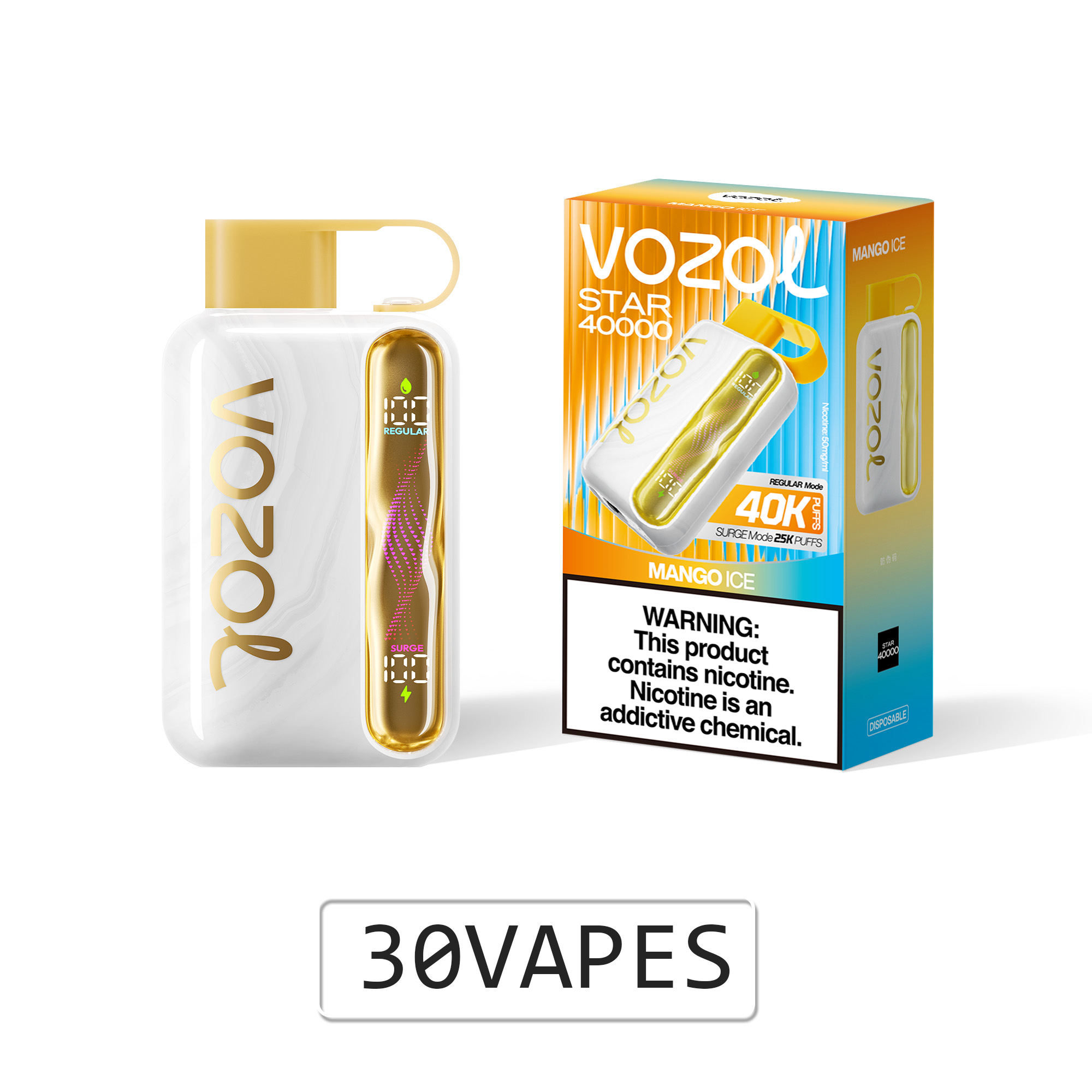 Vozol Star 40000 puffs disposable vape (10 vapes)