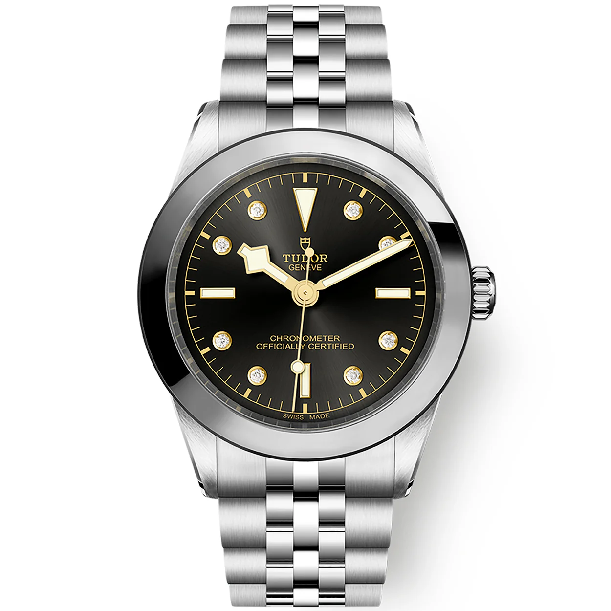 Black Bay 39mm Anthracite Diamond Set Dial Men's Bracelet Watch